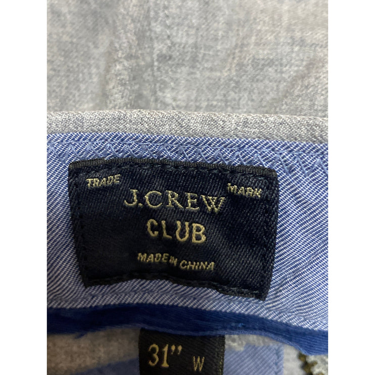 J.Crew Men's Gray Cotton Mid Rise Slim Straight Chino Khaki Bermuda Shorts Sz 31