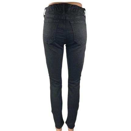 Mother The Looker Women's Black High Waisted Skinny Denim Jeans Pants Size 28