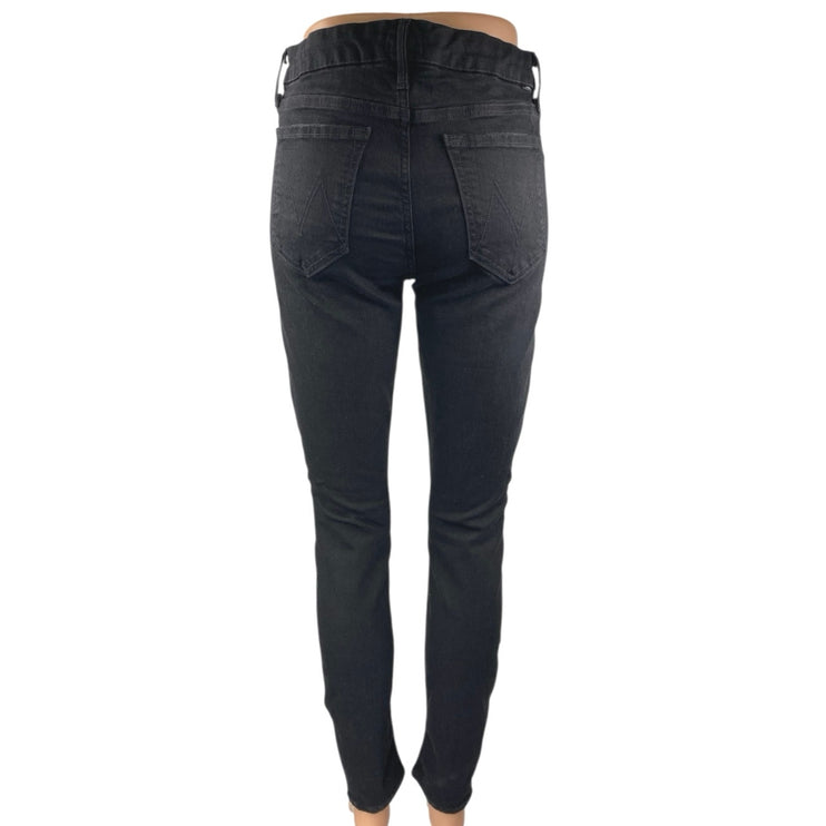 Mother The Looker Women's Black High Waisted Skinny Denim Jeans Pants Size 28