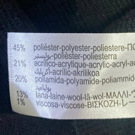 Zara Women's Black Wool Knit Long Sleeve Cowl Neck Slim Fit Sweater Top Size M