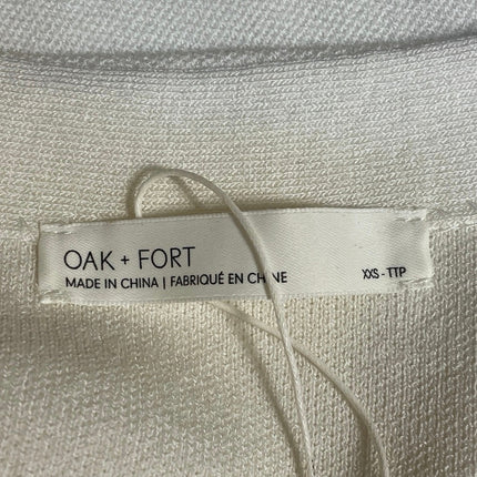 Oak + Fort Cream Ivory Sleeveless V Neck Button Down Vest Cardigan Sweater XXS