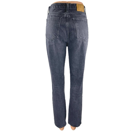 Aritzia Denim Forum The Nina Super High Waisted Cigarette Black Denim Jeans 25