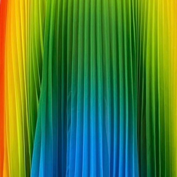 NEW Buxom Curvy Rainbow Ombre Pleated Off Shoulder Maxi Flare A-Line Dress Sz 1X