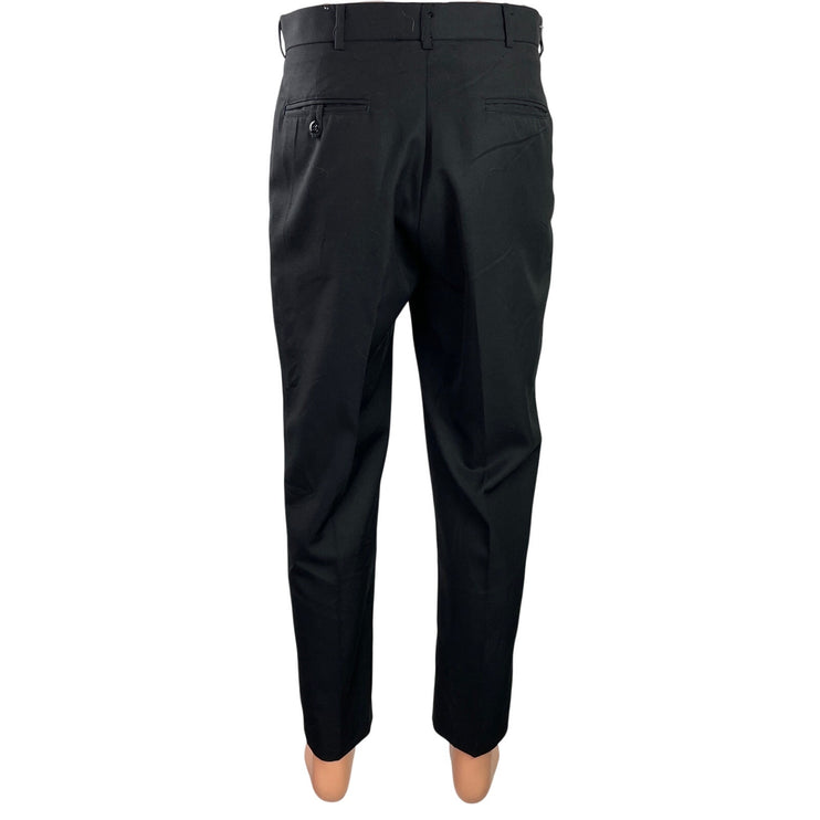 Patriot Men's Black Mid Rise Straight Leg Career Ankle Trousers Pants Size 32