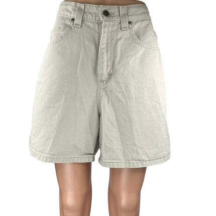 Women's Gray High Waisted A Line Relaxed Fit Casual Denim Jean Shorts Size M