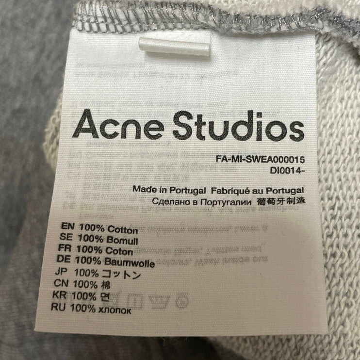 Acne Studios Kids Gray Fleece Long Sleeve Crew Neck Sweater Sweatshirt Top 3-4
