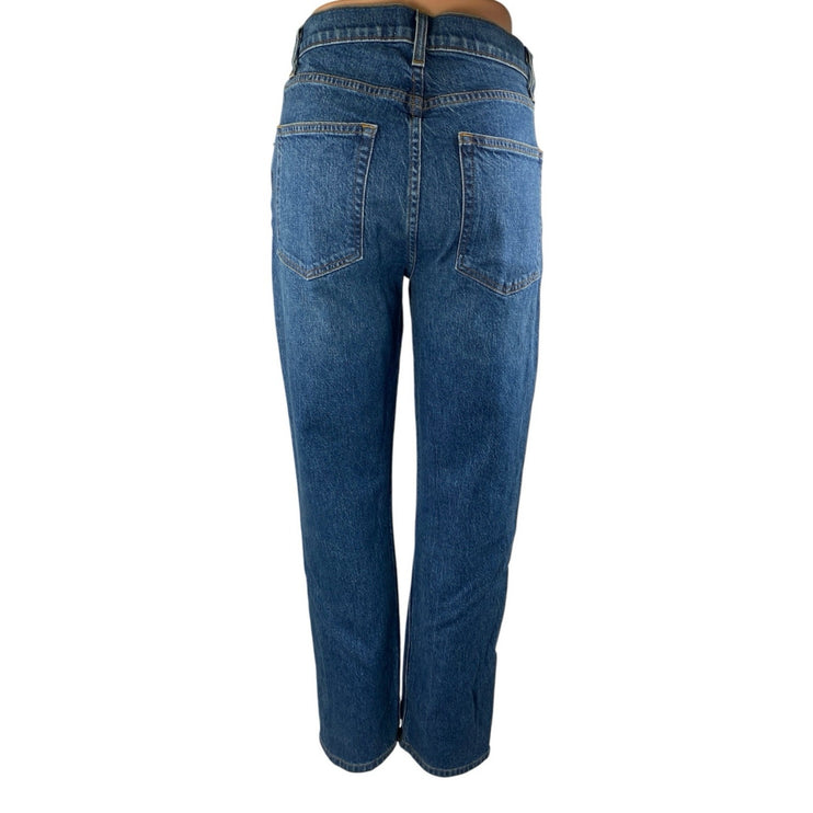NEW Reformation Liza Newport Wash Blue High Rise Straight Denim Jeans Size 31