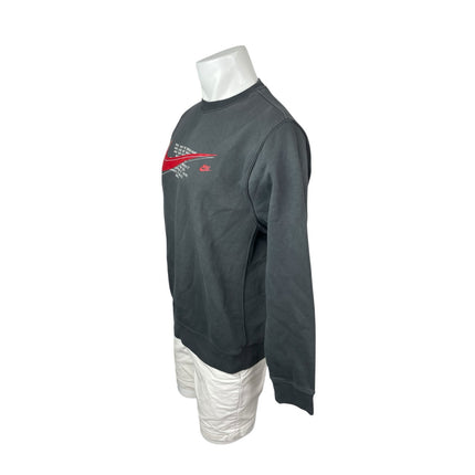 Nike Sportswear Swoosh Fleece Crew Graphic Activewear Athletic Sweatshirt Top M