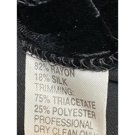 Kenar Women's Black Velvet Velour High Waist Maxi Straight Pencil Skirt Size 12