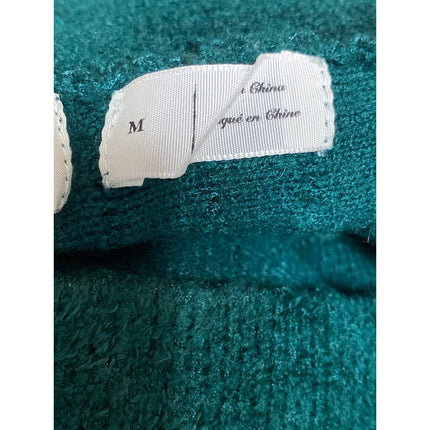 Anthropologie Meadow Rue Green Sweater Knit Pleated Mini Skater A-Line Skirt M