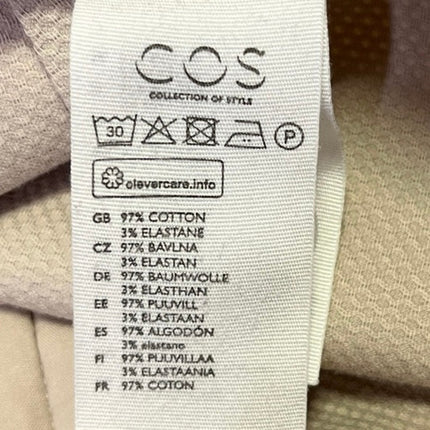 COS Women's Beige Straight Leg Career Casual Cropped Trouser Dress Pants Size 34