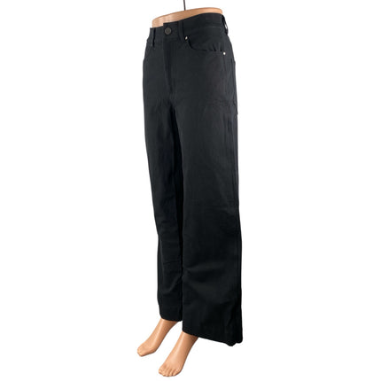 M.M Lafleur Women's Black High Rise Wide Leg Baggy Palazzo Denim Jeans Size 0