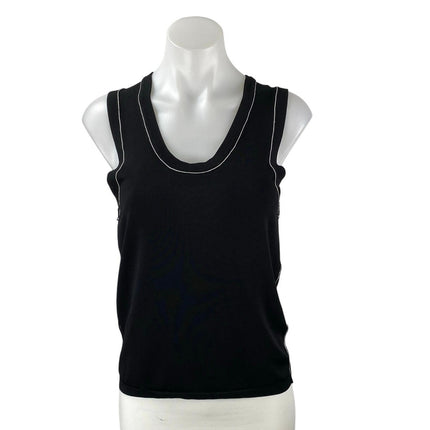 Zara Women's Black Scoop Neck Sleeveless Basic Cami Camisole Tank Top Size XL