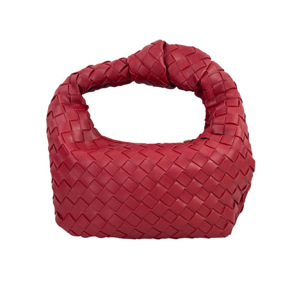 Urban Expressions Red Woven Weave Knotted Hobo Shoulder Mini Handbag Size OS