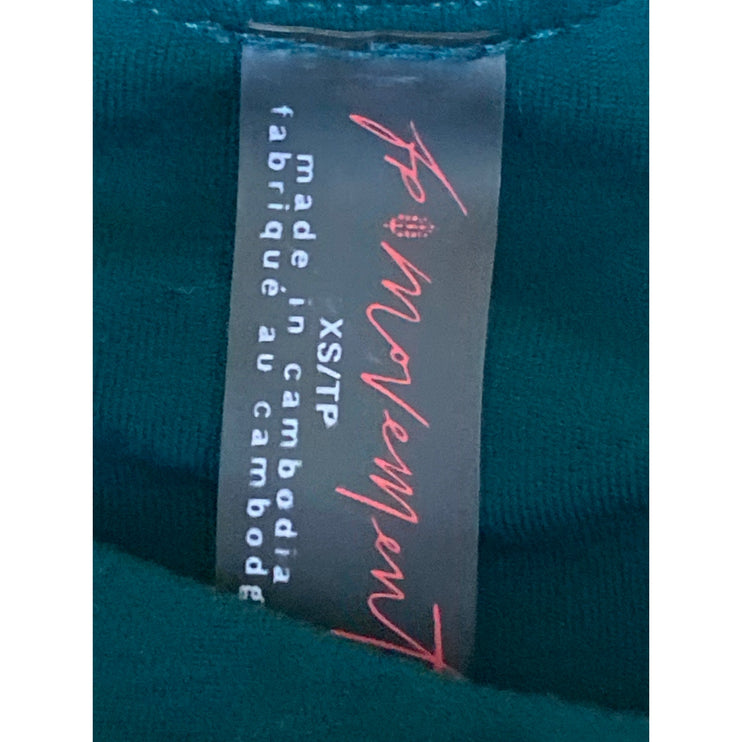 Free People FP Movement Green Racerback Yoga Athletic Sports Bra Crop Top Sz XS