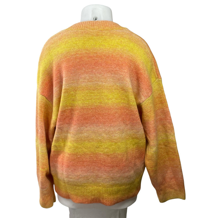 Levi's Cloud Orange Yellow Gradient Crewneck Oversized Sweatshirt Sweater Top L