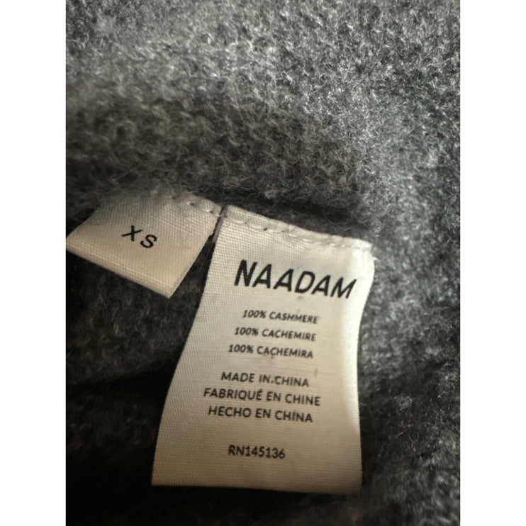Naadam 100% Cashmere Women's Gray Knit Mock Neck Long Sleeve Sweater Top Size XS