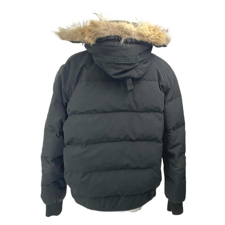 Canada Goose Women's Black Long Sleeve Fur Hooded Down Puffer Coat Jacket Sz XL