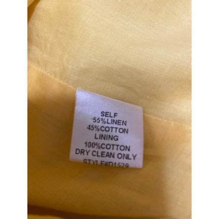 Re: Named Yellow Linen Sleeveless Front Tie Cami Skater A Line Mini Dress Size M