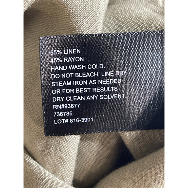 East 5th Women's Gray Linen High Waisted Palazzo Wide Leg Trousers Pants Size 10