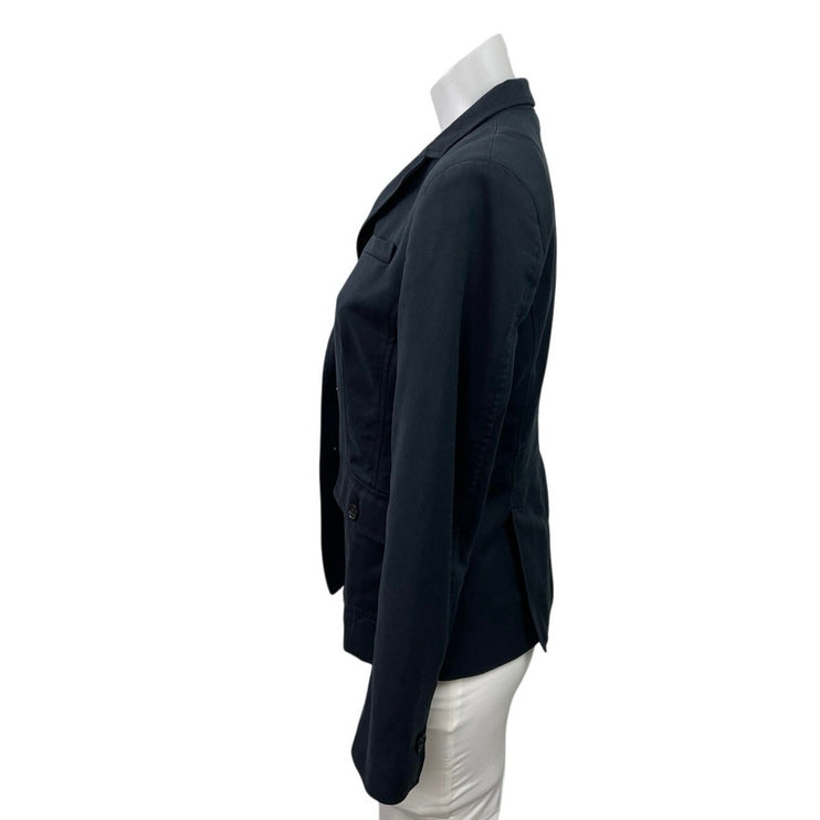 Banana Republic Women's Black Stretch Long Sleeve Blazer Coat Jacket Size 8