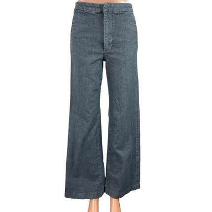 H&M Women's Blue High Rise Wide Leg Palazzo Baggy Medium Wash Denim Jeans Size 2