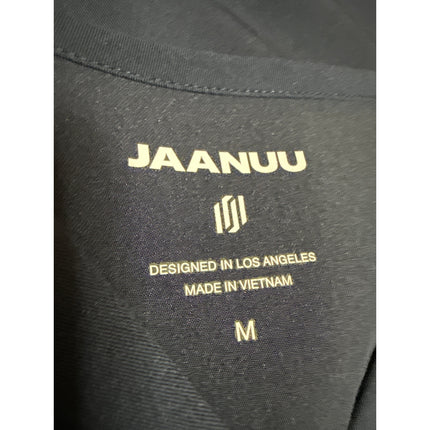 Jaanuu Blue Classic V-Neck Short Sleeve Pocket Medical Scrub Uniform Top Size M