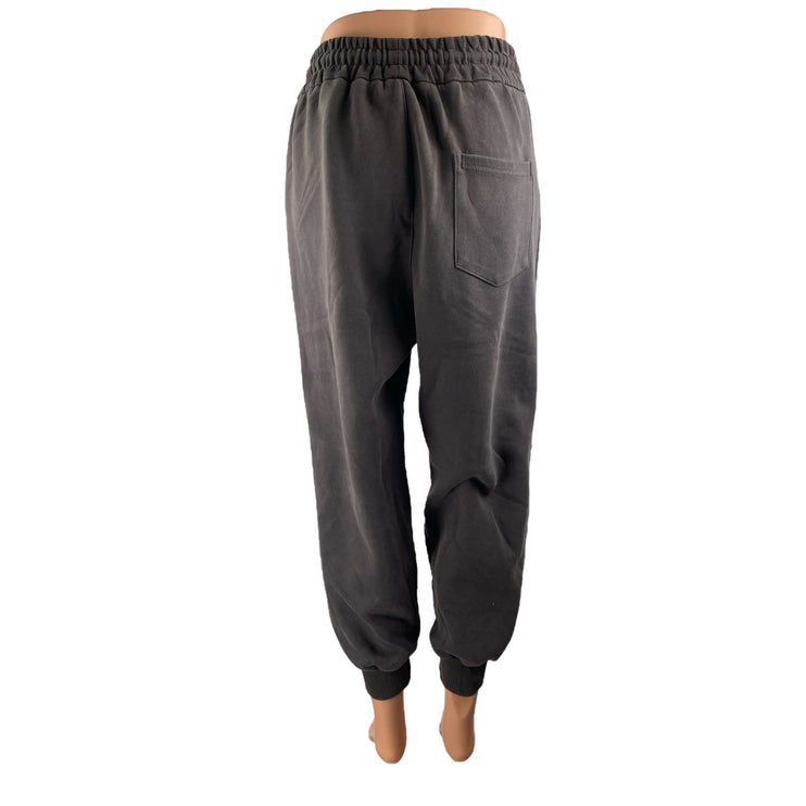 Dear Xiuer Women's Gray New York Drawstring Tapered Athletic Sweat Pants Size L