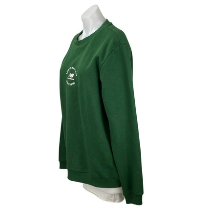 New Balance Women's Green Long Sleeve Crew Neck Sweater Sweatshirt Top Size M