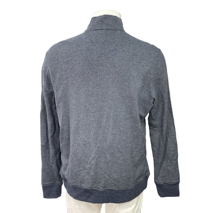 Robert Graham Men's Navy Blue Striped Knit Long Sleeve Full Zip Jacket Size L