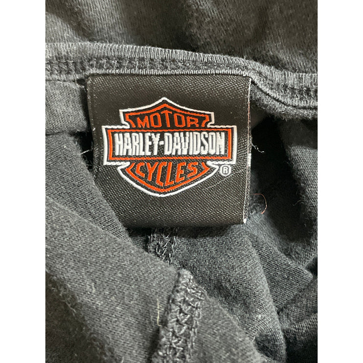 Harley Davidson Women's Black Embroidered Logo Short Sleeve T Shirt Tee Top S