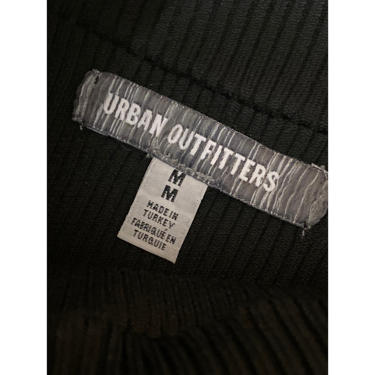 Urban Outfitters Black Ribbed Off the Shoulder Short Sleeve Crop T-shirt Top M