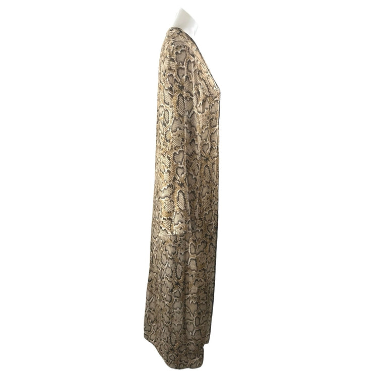 NEW BuddyLove Aspen Jamie Duster Snakeskin Long Sleeve Open Front Cardigan Top S