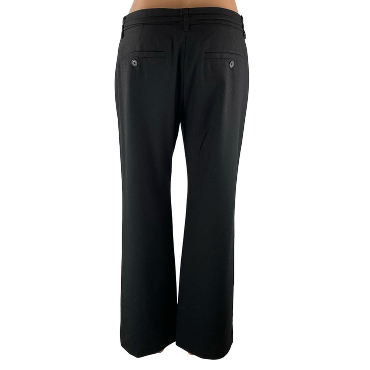 Banana Republic Women's Black Wool Mid Rise Flare Bootcut Trousers Dress Pants 4