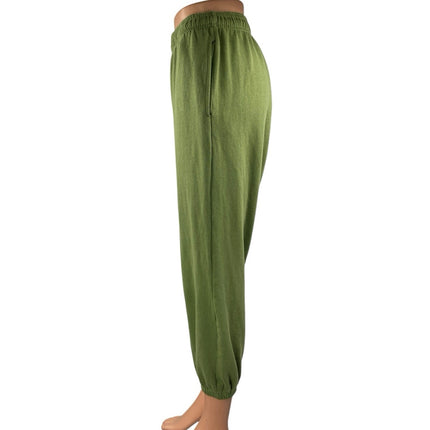 WeWoreWhat Women's Green High Waisted Cropped Tapered Jogger Sweat Pants Size S