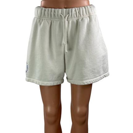 Set Active Women's White High Rise Drawstring Lounge Mini Workout Shorts Size S