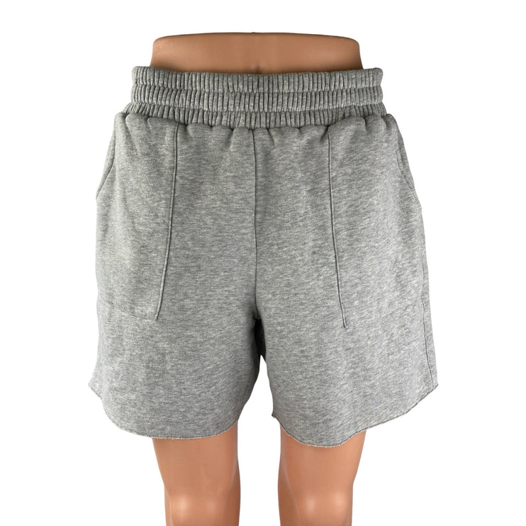 Out From Under Gray Fleece Elastic Waist Low Rise Wide Leg Sweat Shorts Size XS