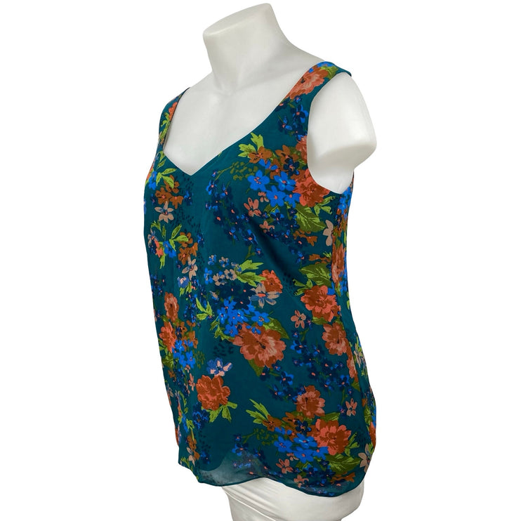 Cabi Still Life Women's Multicolor Floral Sleeveless Cami Camisole Tank Top Sz L