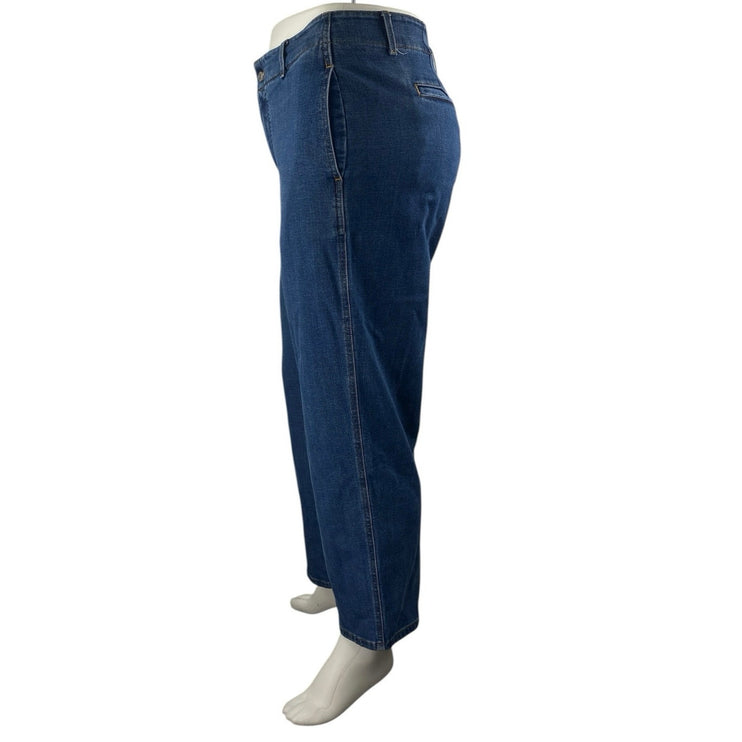 Banana Republic Women's Blue High Waisted Straight Leg Denim Jeans Size 32