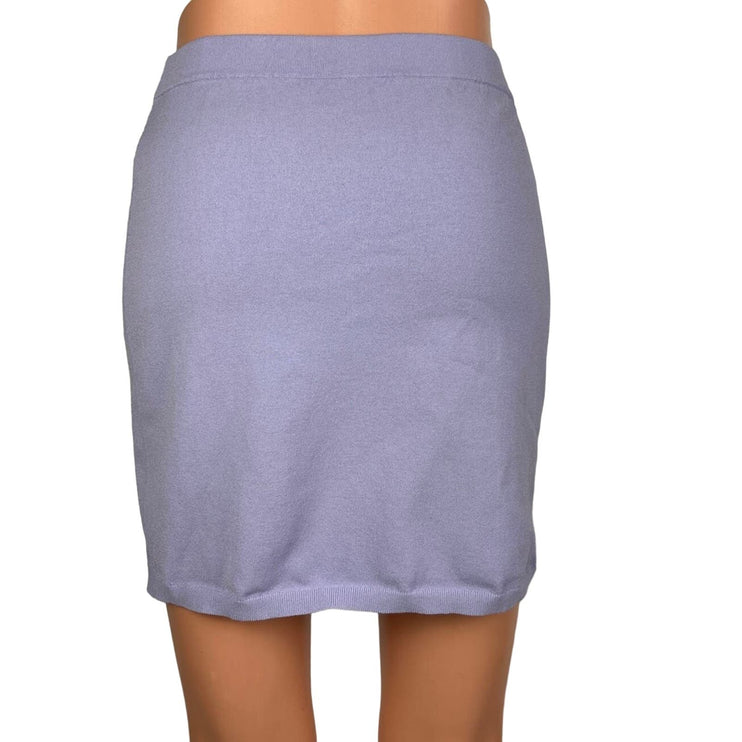 Aritzia Sunday Best Womens Purple Ponte Stretch Pull On Mini Pencil Skirt Size M