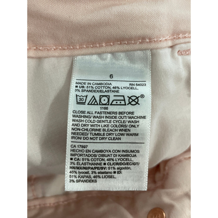 Old Navy Rockstar Women's Pink High Waisted Slim Super Skinny Denim Jeans Size 6