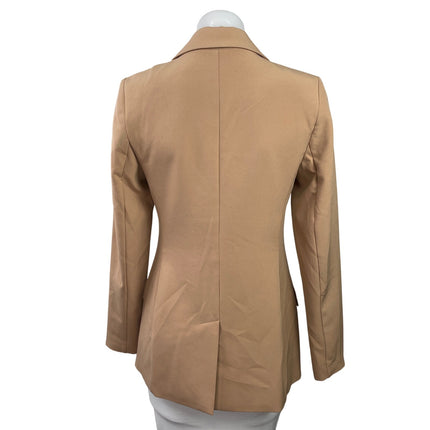 The Drop Women's Tan Long Sleeve Notch Lapel Pocket Blazer Coat Jacket Size XXS
