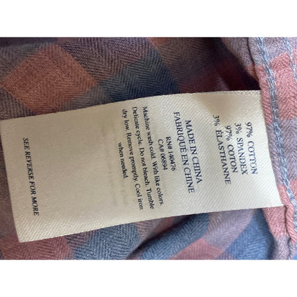 Faherty Men's Purple Plaid Gingham Check Long Sleeve Button Down Shirt Top L