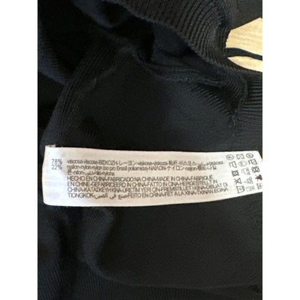 Zara Women's Black Long Balloon Puff Sleeve Ruched Tie Cropped Blouse Top Size S