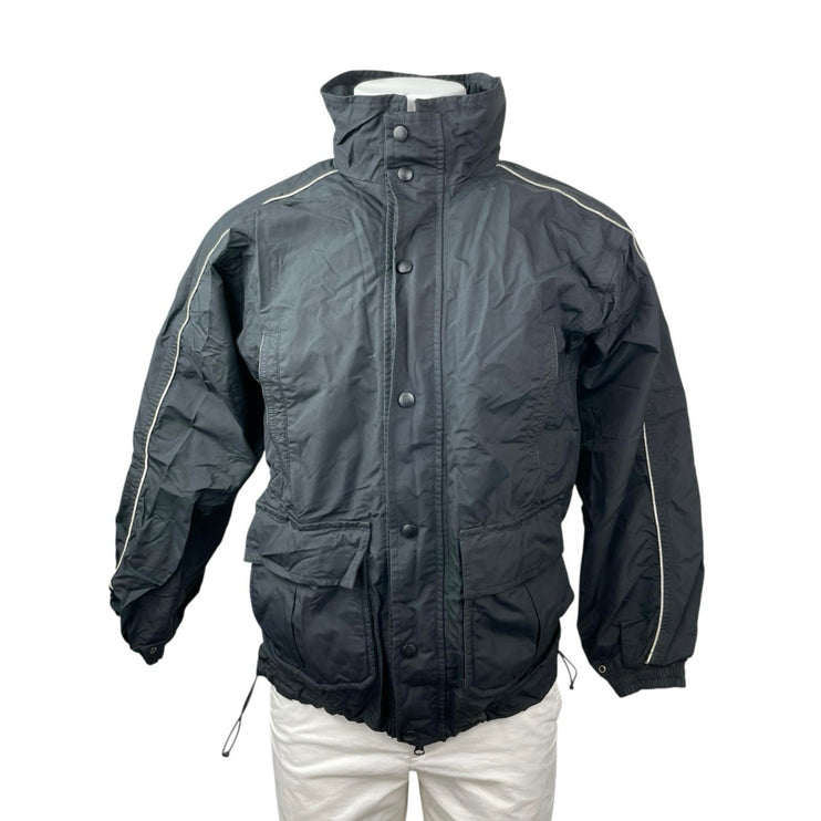 Flying Cross Duty Guard Hardshell Black Long Sleeve Windbreaker Coat Jacket Sz S