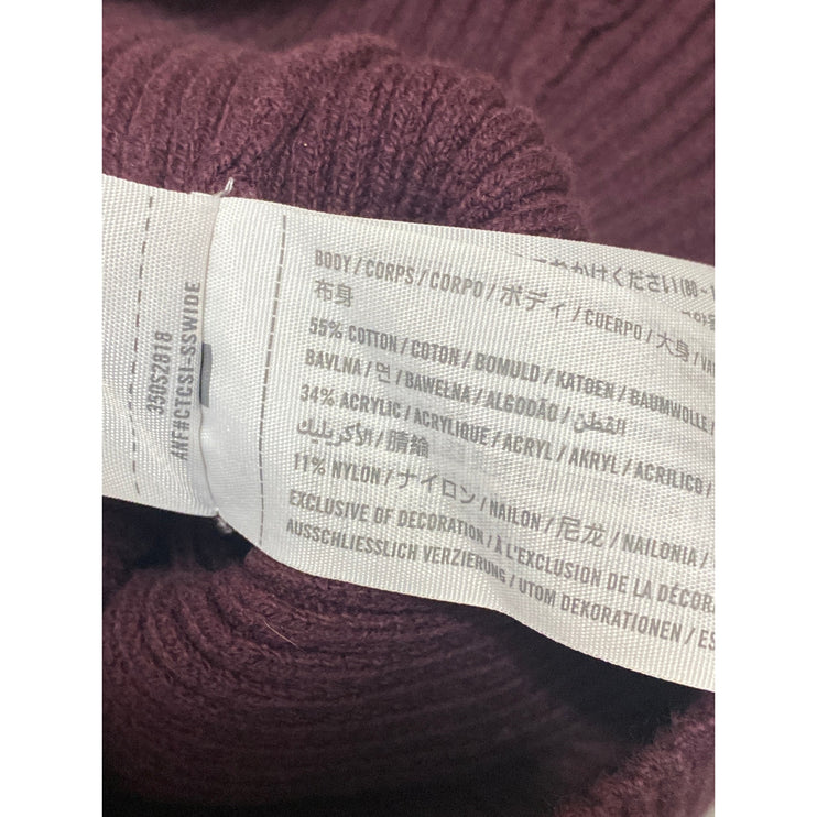 Hollister Women's Purple Long Sleeve Ribbed Knit Cropped Sweater Top Size XS