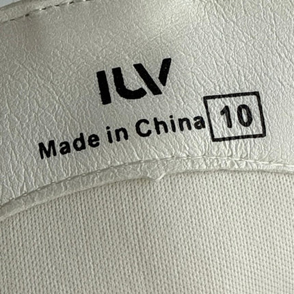 ILV Women's White Embroidered Pointed Toe Slip On Cowboy Western Boots Size 10