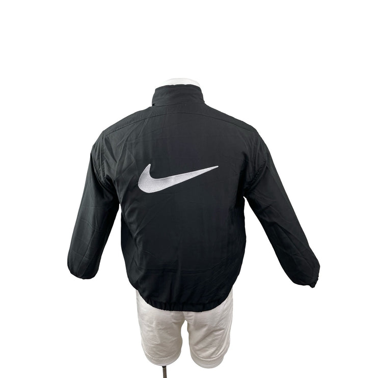 Nike Men's Green Black Reversible Quilted 90s Puffer Full Zip Coat Jacket Size S