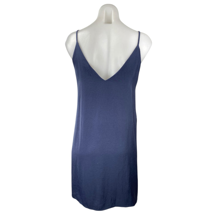 Aqua Women's Blue Sleeveless V-neck Cami Camisole Mini Slip Tank Dress Size S