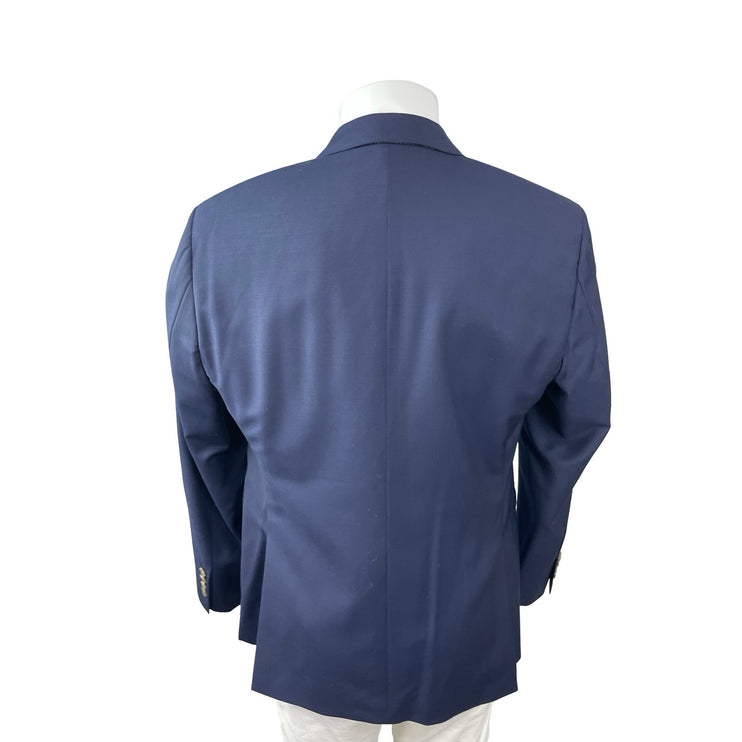 Indochino Mens Blue Classic Blazer Coat Straight Trousers Dress Pants Suit Set M